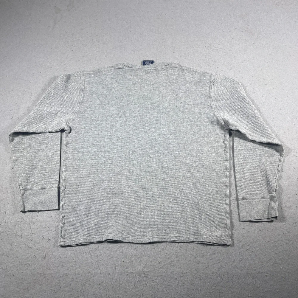 Polo Ralph Lauren Thermal Shirt Men XL Gray‎ Long Sleeve Waffle Knit Sleepwear